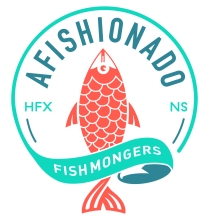 A photo of the logo for Afishionado Fishmongers